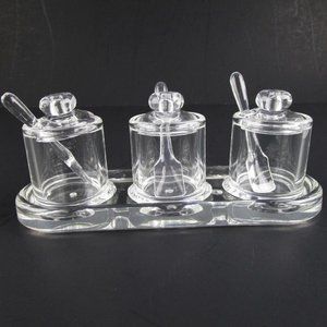 1960s Brand new Vintage acyrlic condiment set